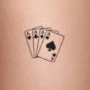Aces Full by Mommy I'm Sorry - tattoo render on skin 
