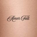 Amor Fati by Blackdot - tattoo render on skin 