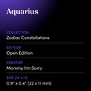 Aquarius by Mommy I'm Sorry - design spec sheet 