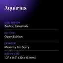 Aquarius by Mommy I'm Sorry - design spec sheet 