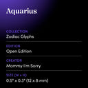 Aquarius by Mommy I'm Sorry - design spec sheet 