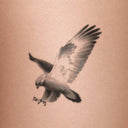 Arctic Falcon by Mommy I'm Sorry - tattoo render on skin 