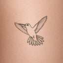 Ascending Hummingbird by Mommy I'm Sorry - tattoo render on skin 