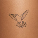Ascending Hummingbird by Mommy I'm Sorry - tattoo render on skin 
