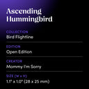 Ascending Hummingbird by Mommy I'm Sorry - design spec sheet 