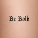 Be Bold by Blackdot - tattoo render on skin 