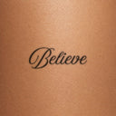 Believe by Blackdot - tattoo render on skin 