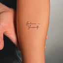 Believe in Yourself by Blackdot - tattoo render on arm 