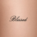 Blessed by Blackdot - tattoo render on skin 