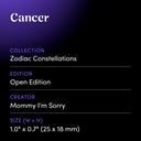 Cancer by Mommy I'm Sorry - design spec sheet 