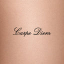 Carpe Diem by Blackdot - tattoo render on skin 