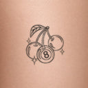 Cherry Eight by Mommy I'm Sorry - tattoo render on skin 
