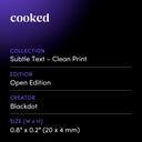 cooked by Blackdot - design spec sheet 