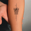Corinthian by Omer Tunca - tattoo render on arm 