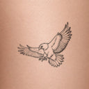 Diving Eagle by Mommy I'm Sorry - tattoo render on skin 