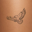 Diving Eagle by Mommy I'm Sorry - tattoo render on skin 