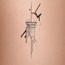 Doric by Omer Tunca - tattoo render on skin 