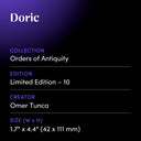 Doric by Omer Tunca - design spec sheet 