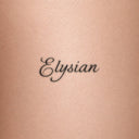 Elysian by Blackdot - tattoo render on skin 