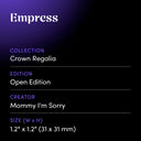 Empress by Mommy I'm Sorry - design spec sheet 