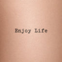 Enjoy Life by Blackdot - tattoo render on skin 