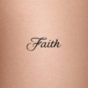Faith by Blackdot - tattoo render on skin 