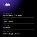 Faith by Blackdot - design spec sheet 