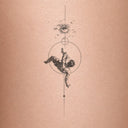 Fall of Phaeton by Omer Tunca - tattoo render on skin 