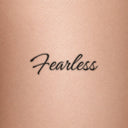 Fearless by Blackdot - tattoo render on skin 