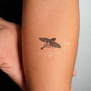 Fly by John Craig - tattoo dimensions 