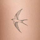 Gliding Swallow by Mommy I'm Sorry - tattoo render on skin 