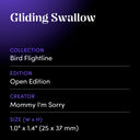Gliding Swallow by Mommy I'm Sorry - design spec sheet 