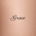 Grace by Blackdot - tattoo render on skin 