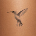 Halo Hummingbird by Mommy I'm Sorry - tattoo render on skin 