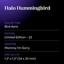 Halo Hummingbird by Mommy I'm Sorry - design spec sheet 