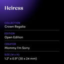 Heiress by Mommy I'm Sorry - design spec sheet 