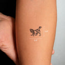 Hound by John Craig - tattoo dimensions 