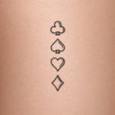 House Suits Outline by Mommy I'm Sorry - tattoo render on skin 