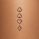 House Suits Outline by Mommy I'm Sorry - tattoo render on skin 