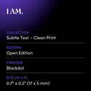 I AM. by Blackdot - design spec sheet 