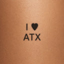 I Love ATX by Blackdot - tattoo render on skin 