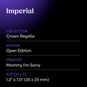 Imperial by Mommy I'm Sorry - design spec sheet 