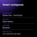 inner compass by Blackdot - design spec sheet 