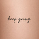 keep going by Blackdot - tattoo render on skin 