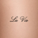 La Vie by Blackdot - tattoo render on skin 