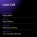 Last Call by Mommy I'm Sorry - design spec sheet 