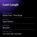 Last Laugh by Blackdot - design spec sheet 