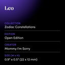 Leo by Mommy I'm Sorry - design spec sheet 