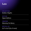 Leo by Mommy I'm Sorry - design spec sheet 