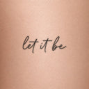 let it be by Blackdot - tattoo render on skin 